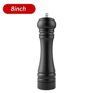 8inch Black White PU Paint Pepper Grinder Kitchen Household Rose Salt Pepper Mill Seasoning Bottle2026