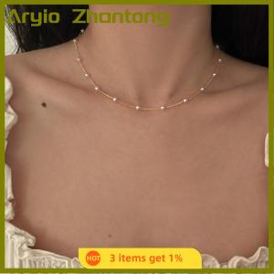 Aryio Trendy Elegant s Beaded Necklace For Women Girls Fashion Exquisite Clavicular Chain Party Jewelry Accessories Gifts