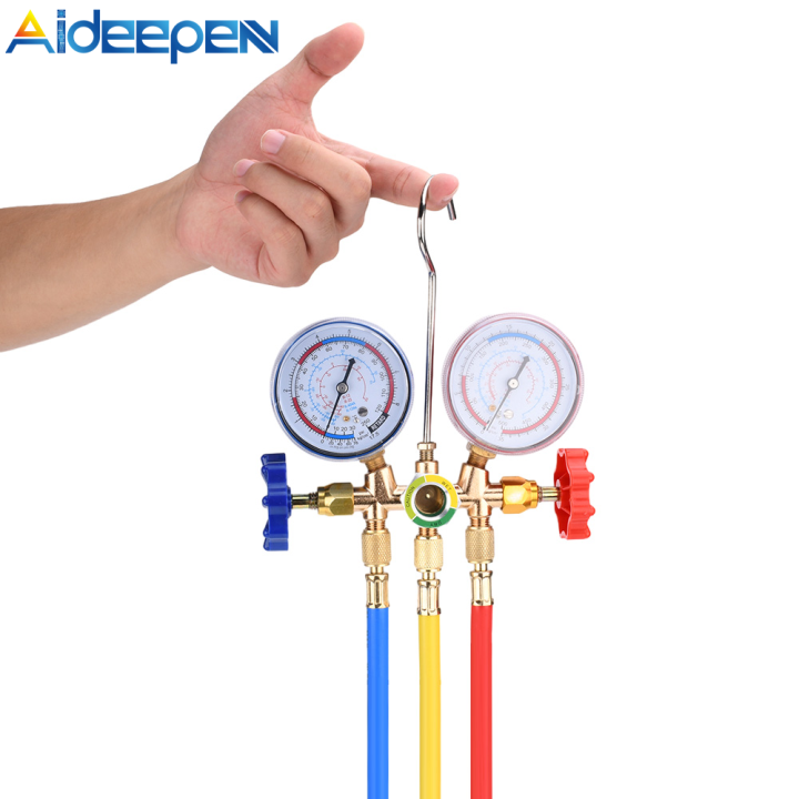 AC Manifold Gauge Set - A/C Refrigerant Diagnostic Gauge For R22, R410A, R134A, R407C