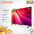 【NEW】COOCAA 50 Inch 4K Google TV ,Flicker Free, Dolby Audio, Voice Control, Twinkle Stellar (50Y72+). 