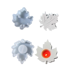 Craft Molds Base Molds Maple Leaf Shape Crafting Molds Unique Holder Molds for Home and Table Decorating
