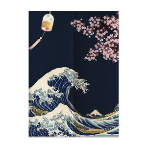 Japanese style Door Curtain Half Curtains Kitchen Smoke-Proof Partition Lucky Meaning Curtain Printed Door Curtain Fabric Home Decor Durable Privacy Thermal Insulated Window Treatme 门帘 窗帘 ML010401