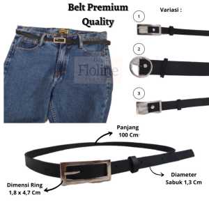 Floline Ols - Gesper Ring Belt Polos / Ikat Pinggang Style Fashion Wanita