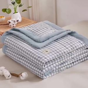 LZD  All Cotton Summer Cooling Duvet Washed Cotton Airable Cover 100 Pure Cotton Summer Quilt Student Dormitory Double Thin Duvet Childrens Summer Quilt Summer Quilt
