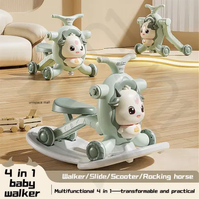 U-BUY 4 in 1Baby Walker with Engaging Features Foldable Walker for Baby Boy 6-20 Months