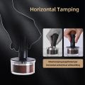 SIXUL SUS304 Dụng cụ nén cà phê cho máy pha cà phê Espresso có dấu hiệu Tự động phát hành Dụng cụ nén cà phê lò xo Chuyên nghiệp Tay cầm bằng gỗ óc chó Búa đập bột cà phê Pha cà phê. 