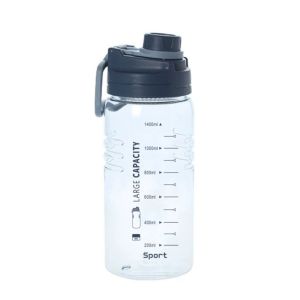 FIGHTINPC 1500ml Cốc nước thể thao có bộ lọc Trong suốt Bình nước thể thao Chai uống nước Dung lượng lớn Đang chạy