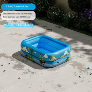 LODER Extra Large RETRO 3 Rings Inflatable Swimming Pool Kids Baby Children Swim Pool Indoor Outdoor Kolam Renang 游泳池