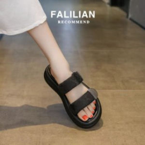 Free Shipping Thick-Soled Fashionable WomenS Summer Outdoor Sandals 2026 New Style High-End Beach Sandals Trendy Slip-On Sandals To Pair With Dresses