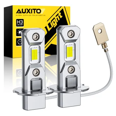 AUXITO 2Pcs H3 Led Fog Light Bulbs Canbus Yellow 3000K 6500K White Car Fog Light DRL Daytime Running Lights
