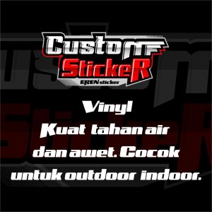 Custom Stiker Bebas Request Gratis Desain dan Cutting Ukuran Besar Vinyl Hologram glossy