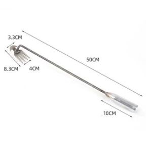 4 Teeth Weeding Tool Gardening Tools Weeding Uprooting Tool Dual Purpose Steel Forged Pine earth