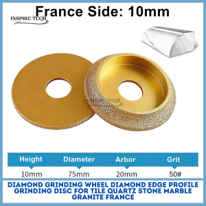 Diamond Grinding Wheel Bevel Edge Roda Gerinda Diamond grinding wheel Bullnose Model FRANCH 10 15 20MM