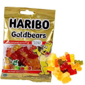 Combo 10 gói Kẹo dẻo Haribo Goldbears hình gấu vị các loại trái cây hàng nhập khẩu từ Mỹ