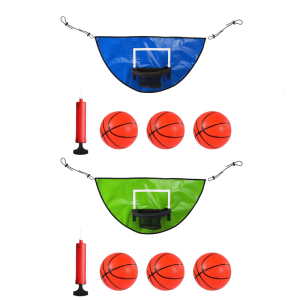 Trampolines Basketballs Set Breakaways Rims Safe Dunking Small Balls Pump Indoor and Outdoor Game Accessories for Sport