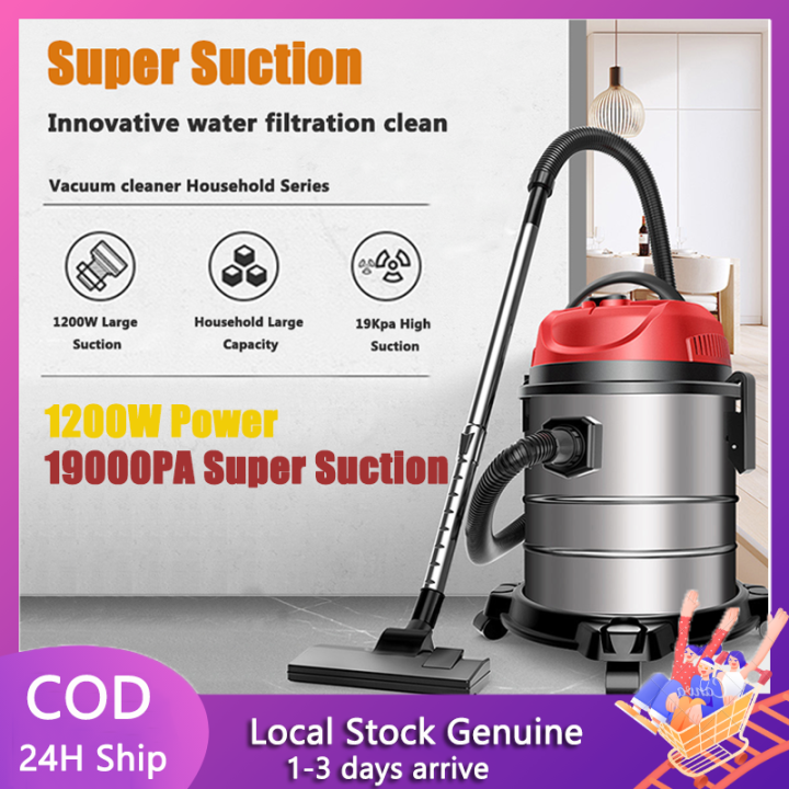 Vacuum Cleaner Heavy Duty 15L with Large Capacity Garbage Collection Bin Wet And Dry Portable
