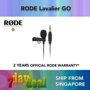 Rode Lavalier GO (Black) Professional-grade wearable microphone for Rode Wireless Go or Device with 3.5mm TRS connector
