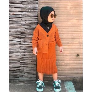 Allasco - baju setelan anak bahan rajut Lily Set - baju setelan anak perempuan warna ungu lilac