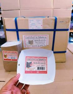 ถาดสำเร็จรูป ถาดกระดาษ ถาดขนมปัง ขึ้นรูปสำเร็จ ในขาว-นอกน้ำตาล ขนาดต่างๆ ยกลัง ยี่ห้อBIG MK