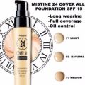 [CHÍNH HÃNG] Kem nền Mistine 24h cover all foundation Thái Lan Phần thân được thiết kế bằng thủy tinh dày, trong suốt giúp bạn có thể quan sát được màu kem bên trong Thời gian lữu giữ trên da lên tới 24h.. 