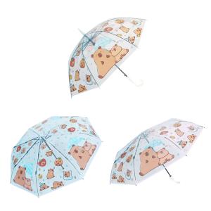 Windproof Ô du lịch tự động nhỏ gọn capybara in thiết kế tự động mở đóng nhẹ mưa bảo vệ