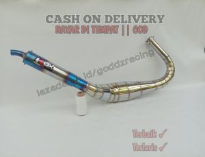 Knalpot RX KING RX S K Kolong Cobra Ujung Biru KDX