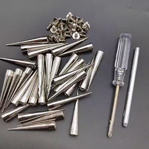 30pcs Cone Spikes Screwback Studs Rivets for Jackets Bracelets Punk Style Clothing Accessories Handmade Craft Decoration