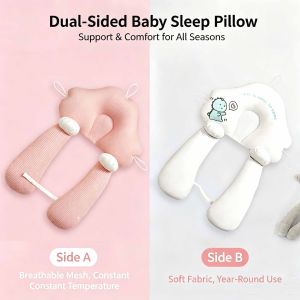 Baby Shaping Pillow Newborn Cotton Pillow with Bolster Comfort Sleeping Support Pillow Newborn Memory Toddler