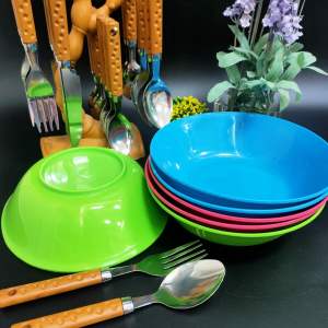 7” WHEAT STRAW REUSABLE PLASTIC BOWL (WHEAT STRAW MATERIAL ) DINNERWARE MANGKOK SOUP BOWL TASA RICE BOWL