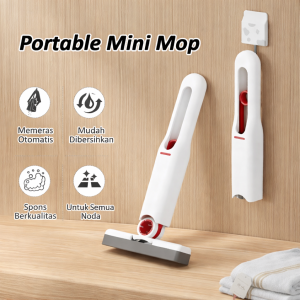 Mini Mop Portable Serbaguna Alat Pel Mini Penyerap Air untuk Meja Wastafel & Kaca
