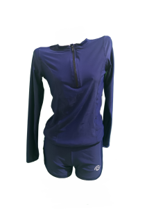 Rainbow Swimsuit Rashguard Two Piece Long Sleeve all black Swimwear Beach Wear Plus Size M-3XL No Pad Included