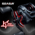 SEASIR MERCURY Reel Pancing Baitcasting, Kiri/Kanan BC Reels, Rasio Gir 7,2:1 Sistem Rem Magnetik 10 Tingkat, Bantalan Bola 5+1, Gagang Daya Pegangan Karet, Tarikan Maksimum 8kg dengan 8pcs Magnet Drag Clicker #RyobiSeasir. 