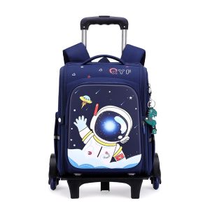 Waterproof School Rolling bag for Kids Girl Trolley Backpacks Detachable unicorn kids Trolley bag school backpack with wheels