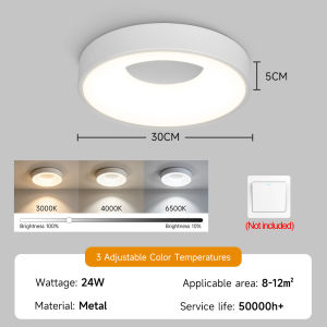 LED Modern Ceiling Light 3 Color Dimmable Remote Control Ceiling Lamp Round Lamp 24W 36W For Living Room Bedroom Kitchen