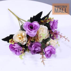 UMI 1 Bonquet 12 Rose Hand Bouquet Mixed Artificial Flower 10 Mawar Bouquet Bunga Tangan For Wedding Home Decor Rumah Hiasan