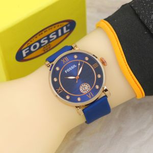 Jam Tangan Fashion Wanita Tali Karet Tanggal Aktif Elegan Mewah Jam Tangan Cewek Fosil Trendi dan Terbaru Aesthetic