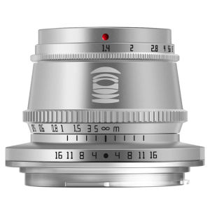 TTArtisan 35mm F/1.4 APS-C Format Canon RF Mount Prime Lens Large Aperture Sonnar Optical Design Full Metal Body MF Manual Focus 11" Focus Distance Clicked Aperture Ring for Smooth Bokeh & Low Light Photography | Black Silver | JG Superstore
