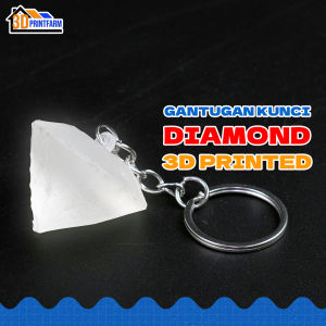 Gantungan Kunci Unik Bentuk Berlian Permata Diamond Keychain