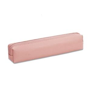 Small Leather Pencil Case Water Resistant Light Weight Pen Case Zippered Pen Bag Makeup Bag for Office School Travel