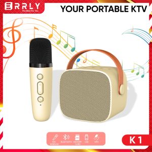 Home KTV Karaoke Speaker Bluetooth K1 Wireless Portable Super Bass Set Mini Spiker Aktif Karaoke Cipung Colorful RGB