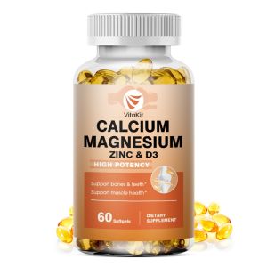 Calcium Magnesium Zinc + D3 Vitamin Nutritional Supplement - Supports Bone Density & Muscle Health - Immune Support