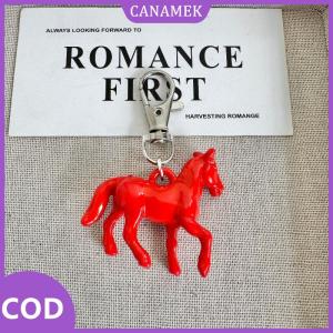 CANAMEK✨ Kawaii đầy màu sắc 3D NGỰA Keychain dễ thương động vật nhựa ngựa vòng chìa khóa quyến rũ treo ba lô Ví Mặt dây chuyền trang trí phím Quà Tặng