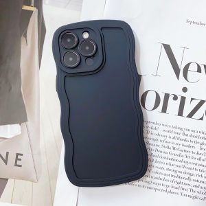 Curly Soft Case iPhone 11 pro max 13 12 14 plus 7 plus 6s 6g 6 8 x xs xr Koper luggage Bening Hitam putih wave wavy softcase black matte slim slimmatte