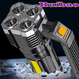 Nagada Senter LED COB / Senter Rechargeable USB 4 Mode C217