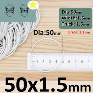 GLdailyToolsMix High Quality White Elastic Rubber Bands Stretchable Sturdy Rubber Rings For Office School Home Dia 20mm 25mm 40mm 50mm