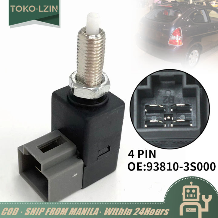 93810-3K000 Stop Light Switch Assembly 4-Pin Hyundai Kia Rear Brake ...