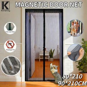 Keranixy 80/90/210CM Magnetic Door Net Anti-Mosquito Insect Fly Household DIY Door Net Automatic Closing