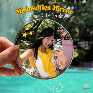 Portable Travel Selfie Mirror Compact Pocket Makeup Mirror for Phone Photography Check In Travel Accessories
