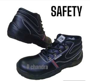 Sepatu Safety Oxlay Boot Kulit Asli Hitam Coklat Tahan Air untuk Kerja Proyek Pria