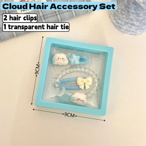 Cartoon Girls Hair Accessories Set Cute Hair Clips & Hair Ties Kids Birthday Party Favor & Class Reward Gift